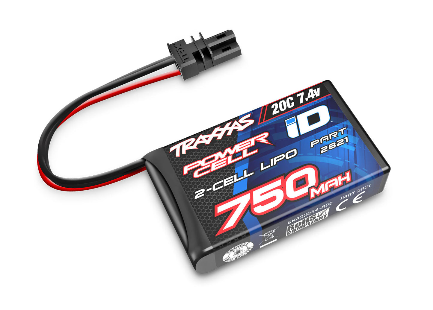 Traxxas トラクサス 1/18 TRX-4M 純正リポバッテリー 2S 750mAh 20c IDコネクター 2821