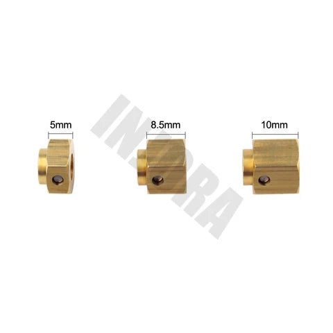 Traxxas トラクサス 1/10 TRX4 ウエイトバランスカスタム用 真鍮ハブ 28g 厚み8.5mm