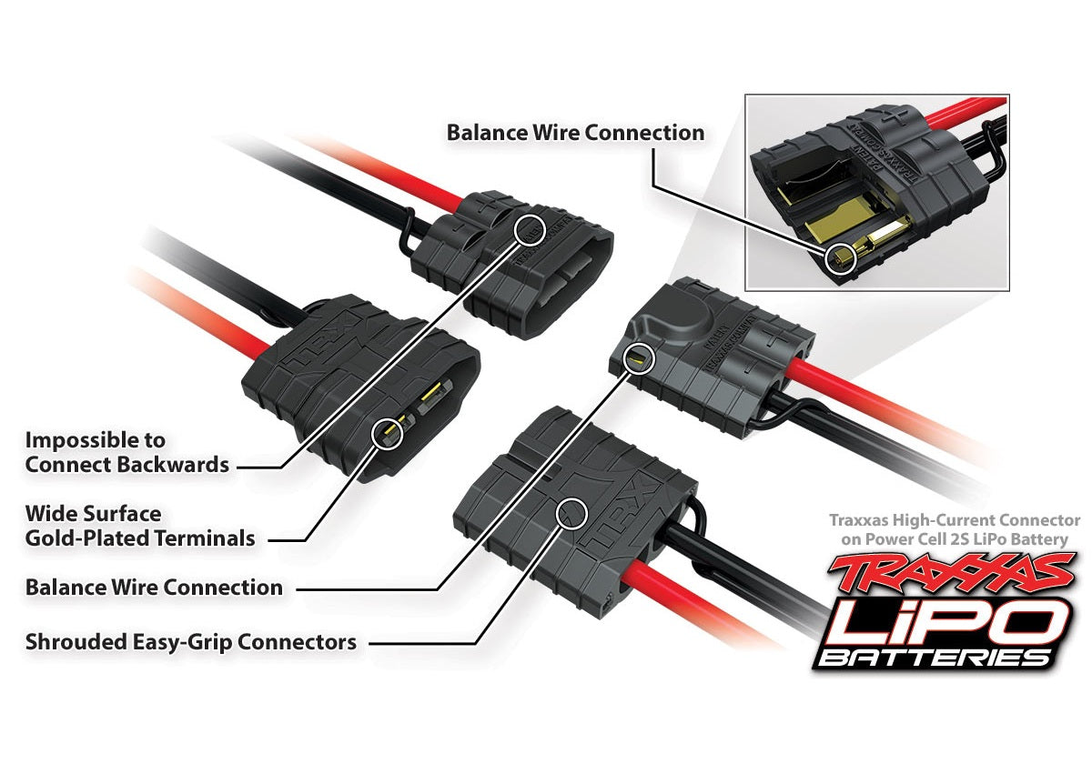 TRAXXAS トラクサス LIPOバッテリー 2s 3500mAh 25c iD機能付き MINI シリーズ 純正リポバッテリー 2825X