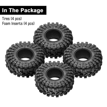 1/10 ロッククローラー RC 4本 タイヤ 1.9インチ 118mm 42mm INJORA