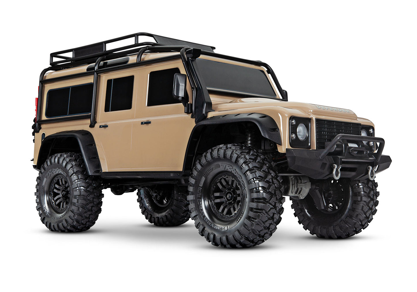 【KS HOBBY認定中古車】Traxxas トラクサス 1/10 TRX-4 ランドローバー ディフェンダー Clipless 82256-4 tan