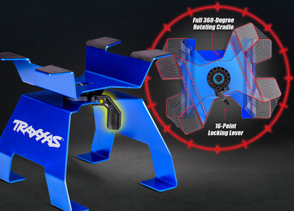 Traxxas トラクサス RC ラージ アルミニウムスタンド 8797-BLUE