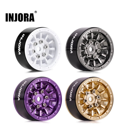 INJORA 1.0インチ アルミビードロックホイール 0mmオフセット 1/18 1/24 RCクローラー用 W1056
