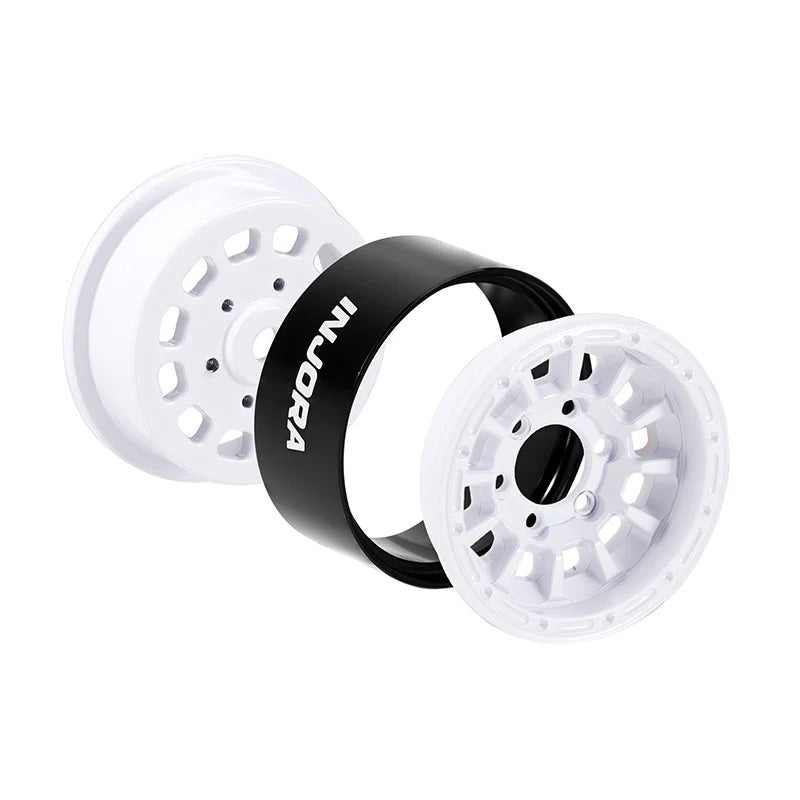 INJORA 1.0インチ アルミビードロックホイール 0mmオフセット 1/18 1/24 RCクローラー用 W1056