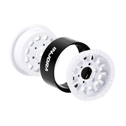 INJORA 1.0インチ アルミビードロックホイール 0mmオフセット 1/18 1/24 RCクローラー用 W1056