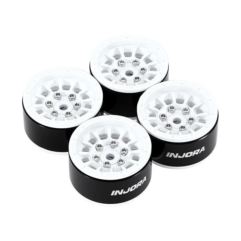 INJORA 1.0インチ アルミビードロックホイール 0mmオフセット 1/18 1/24 RCクローラー用 W1056