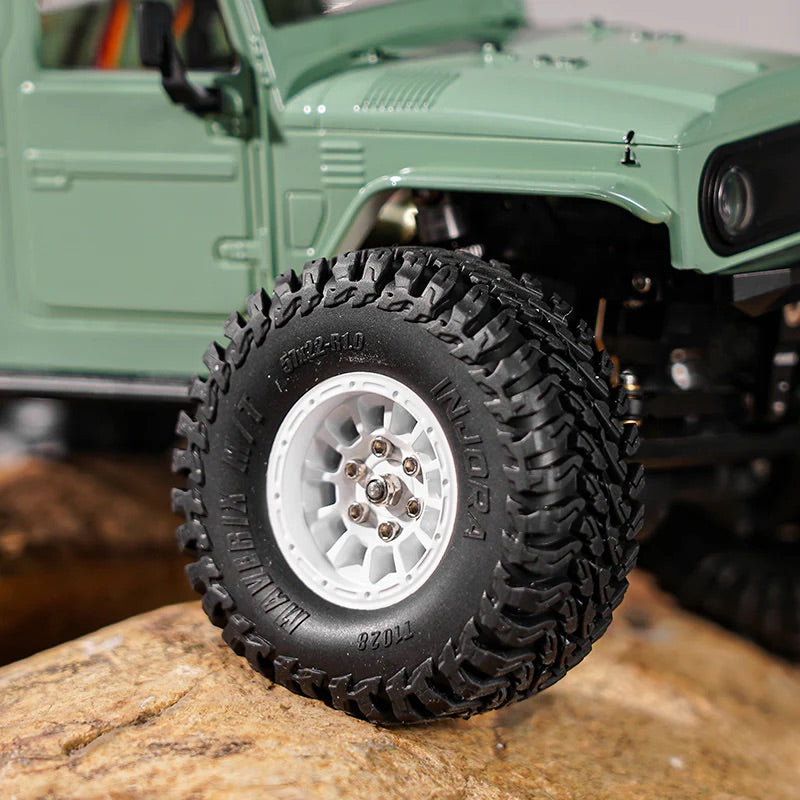 INJORA 1.0インチ アルミビードロックホイール 0mmオフセット 1/18 1/24 RCクローラー用 W1056