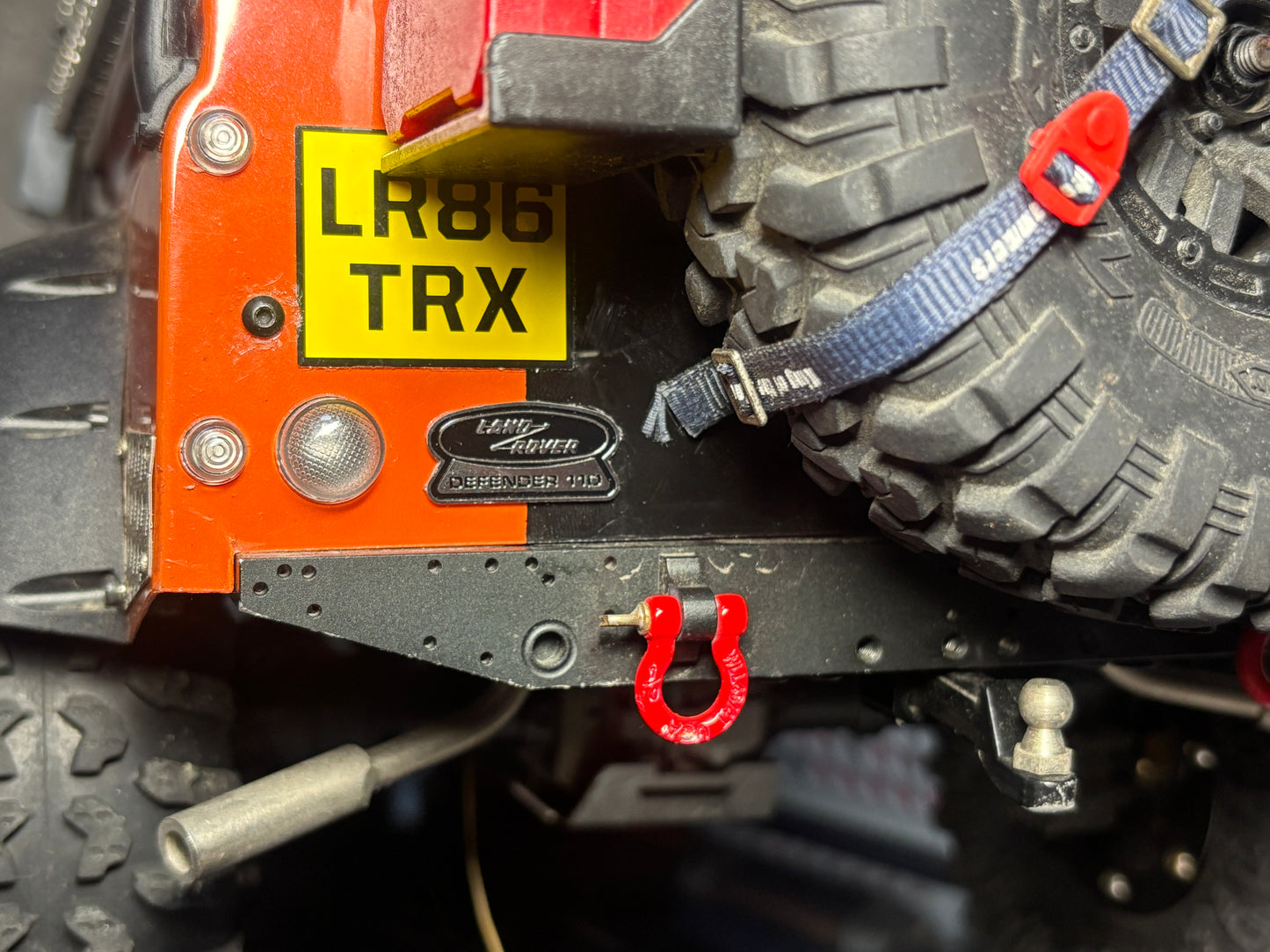 RC 1/10 スケールパーツ ディフェンダー ステンレス　ロゴステッカー