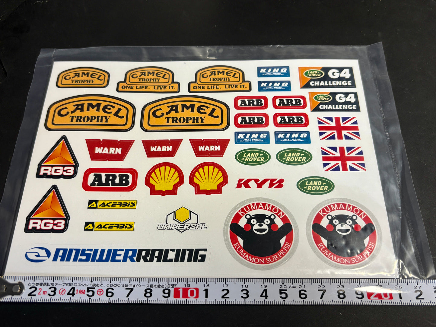 RC 1/10 スケールパーツ キャメル ディフェンダー ロゴステッカー