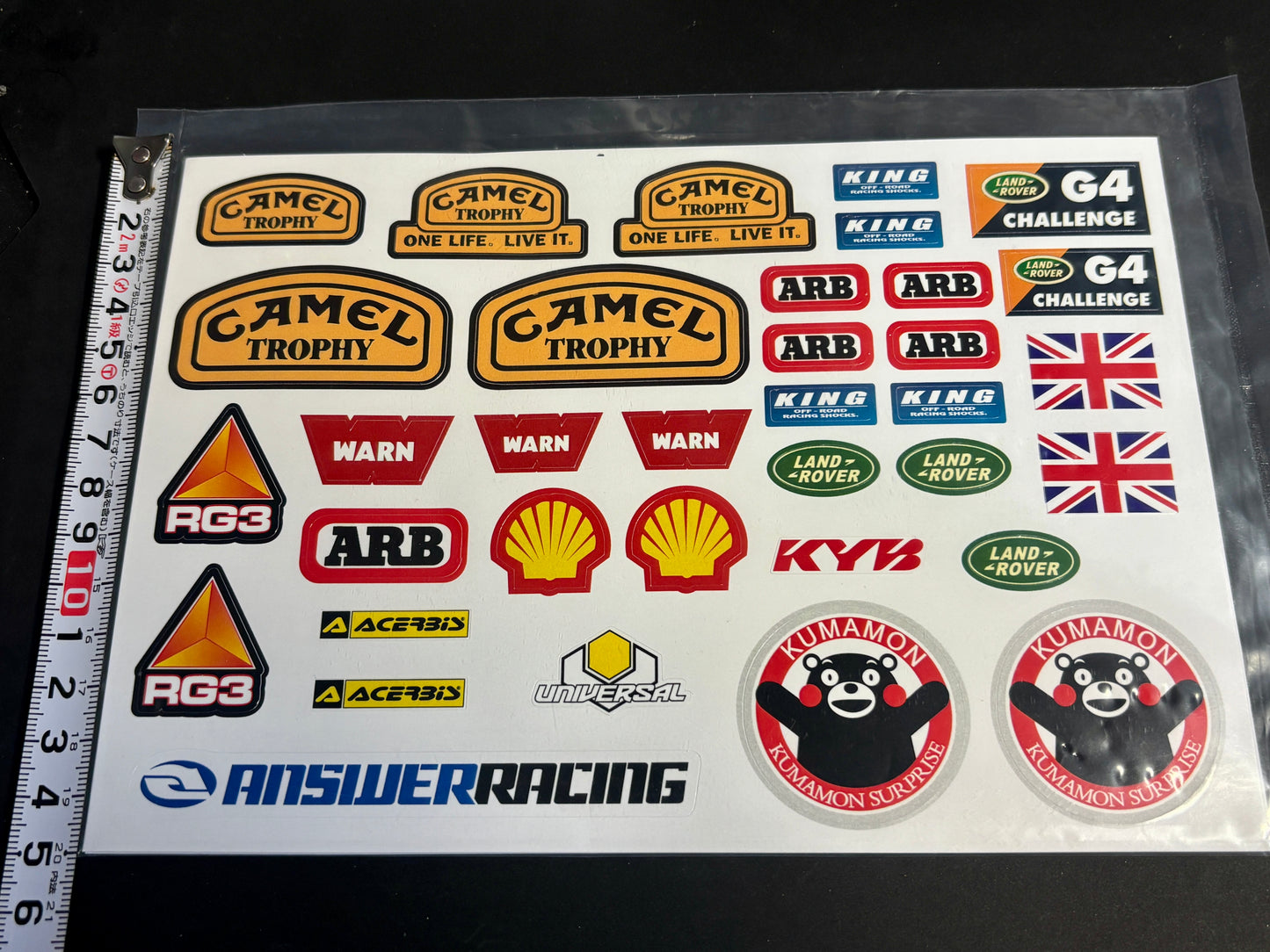 RC 1/10 スケールパーツ キャメル ディフェンダー ロゴステッカー