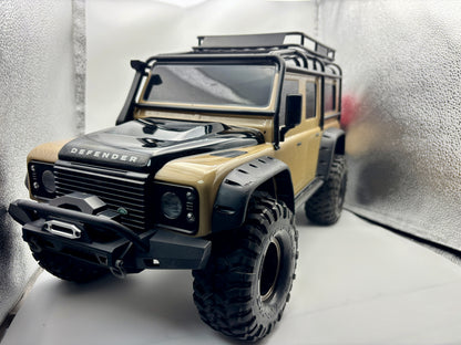 【KS HOBBY認定中古車】Traxxas トラクサス 1/10 TRX-4 ランドローバー ディフェンダー Clipless 82256-4 tan