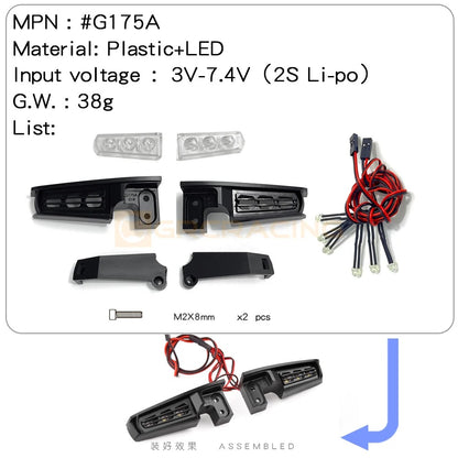 Traxxas トラクサス 1/10 TRX4 ニューブロンコ フロントバンパーライト