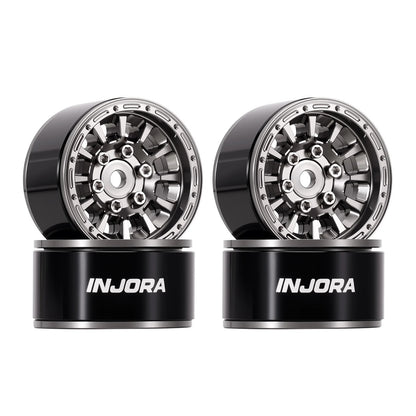 INJORA 1.0インチ アルミビードロックホイール 0mmオフセット 1/18 1/24 RCクローラー用 W1056