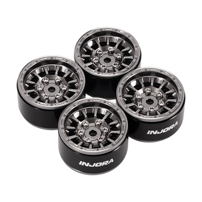 INJORA 1.0インチ アルミビードロックホイール 0mmオフセット 1/18 1/24 RCクローラー用 W1056