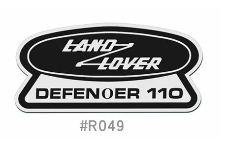 RC 1/10 スケールパーツ ディフェンダー ステンレス　ロゴステッカー